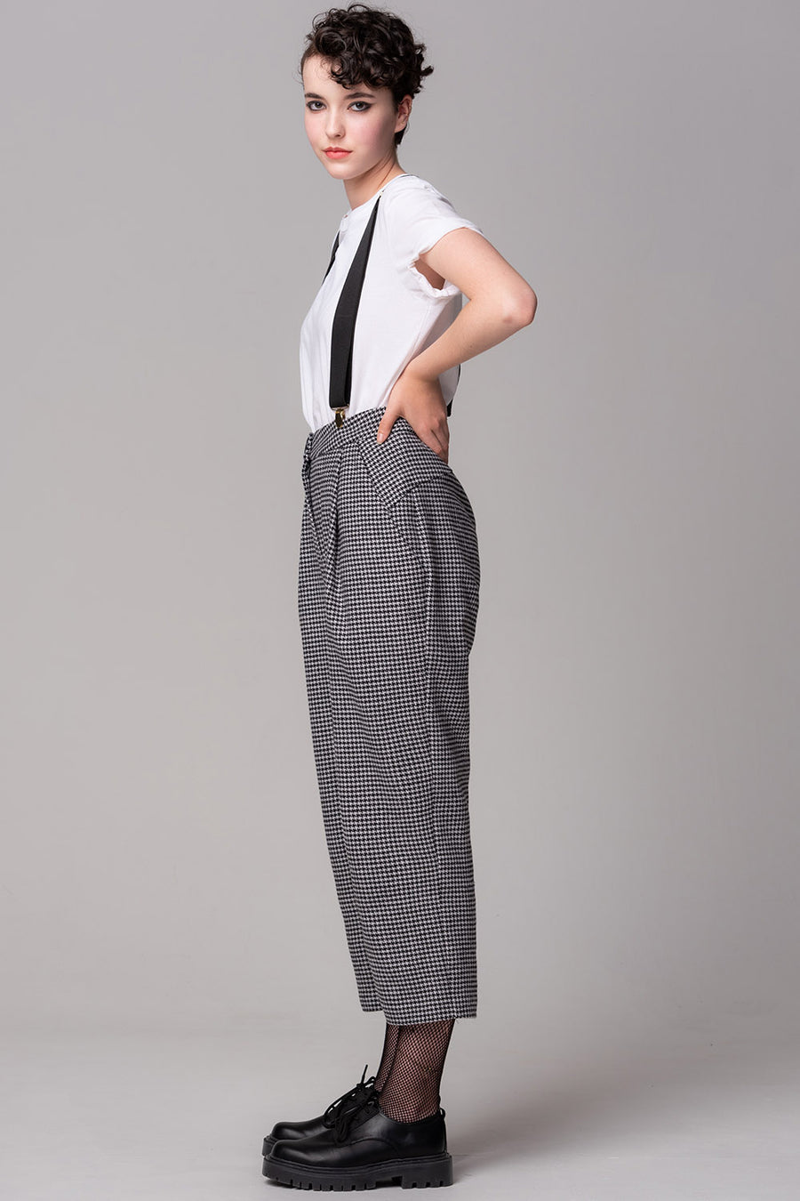 Skyler Pants Houndstooth Upcycled