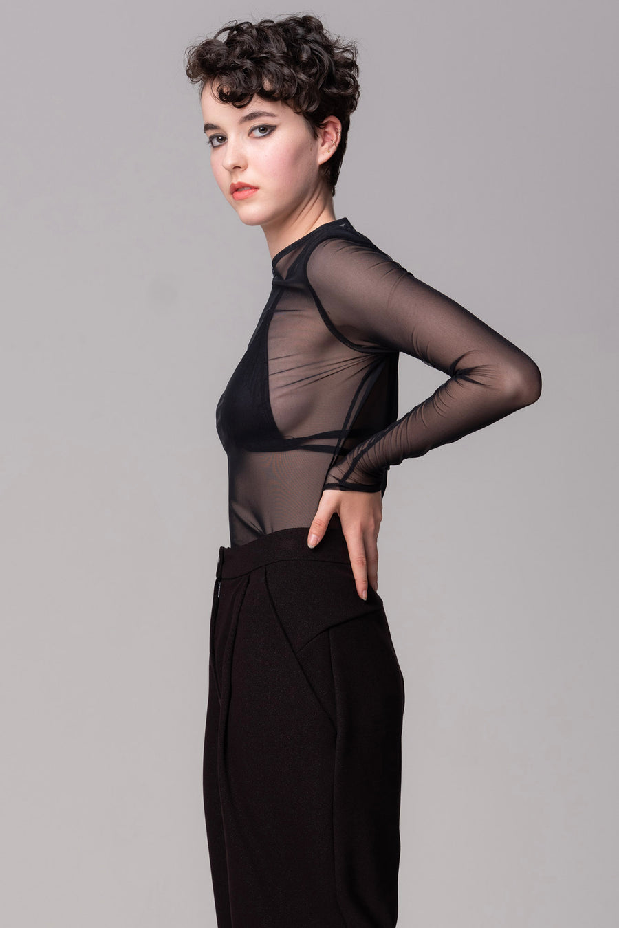 Halo Recycled Polyester Mesh Top – ValerieDumaine